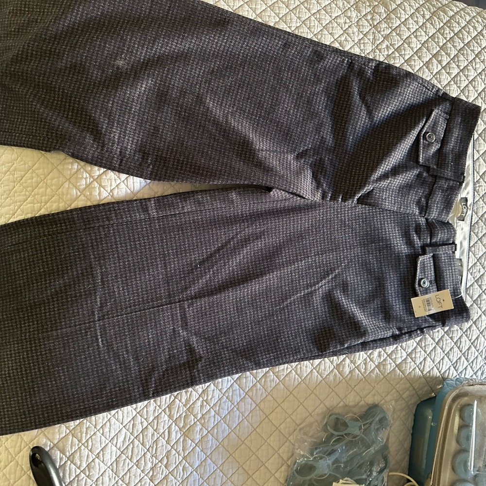 LOFT Gray Dress Pants Straight Leg Classic